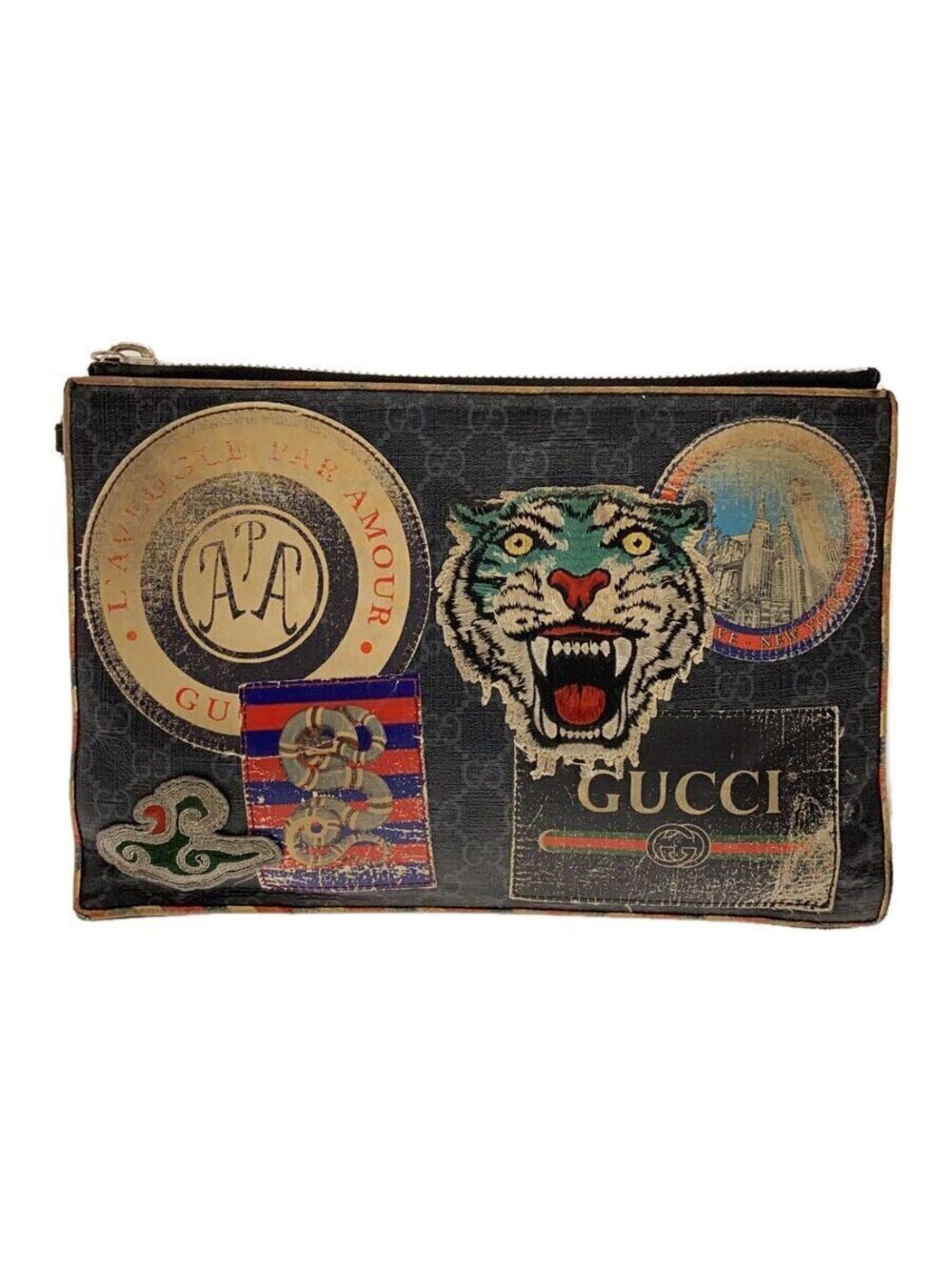 Gucci Bag All over GG Supreme Clutch bag Night Courier